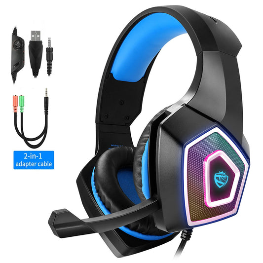 Hexamurby V1 Blue 3.5mm Wired Gaming Headset
