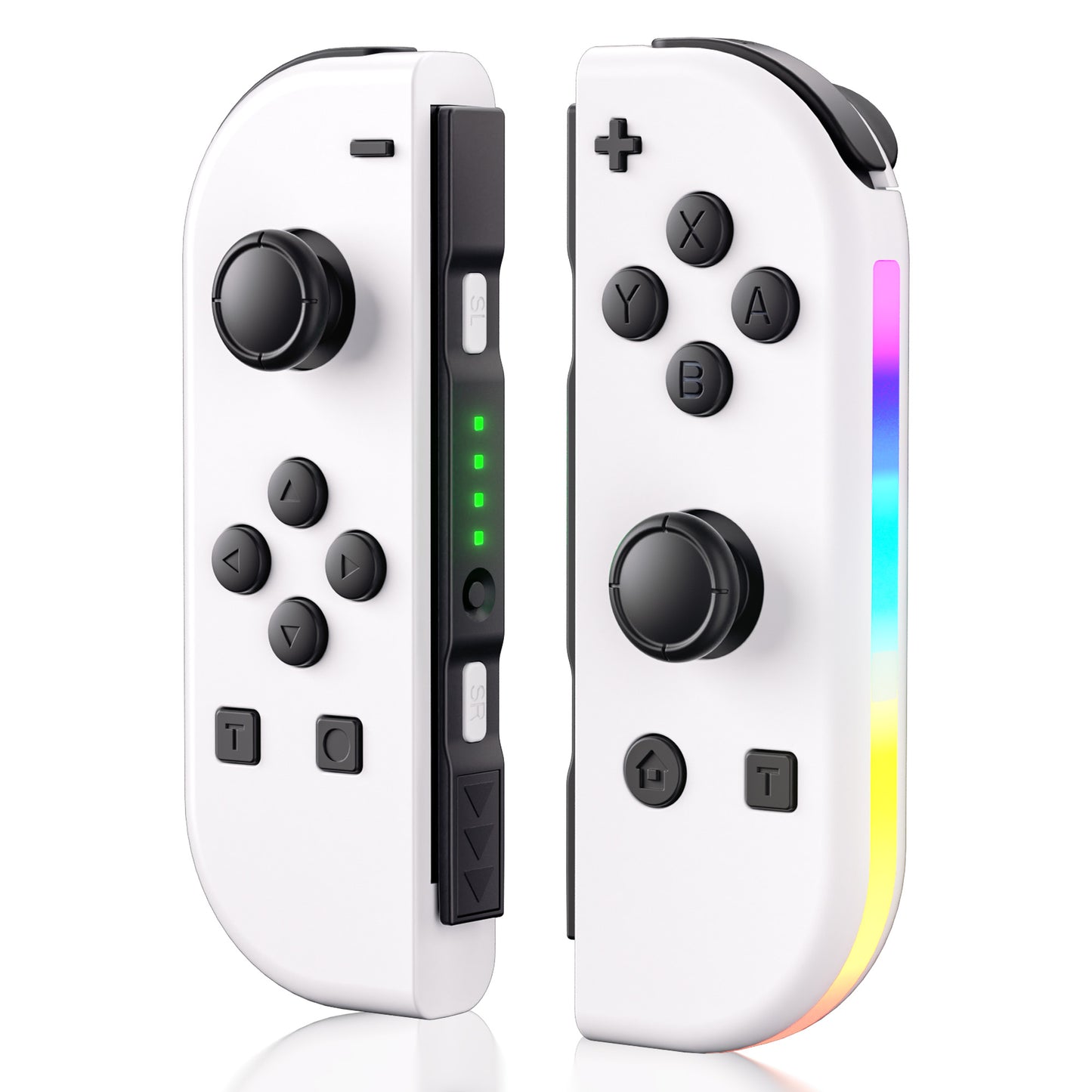 Wireless Joypad Controller for Nintendo Switch, L/R Controllers with LED Support Dual Vibration/Motion Control/Wake-up Function,White