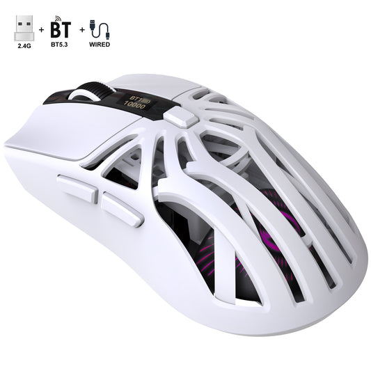 Hexamurby Wireless Gaming Mouse T400 White