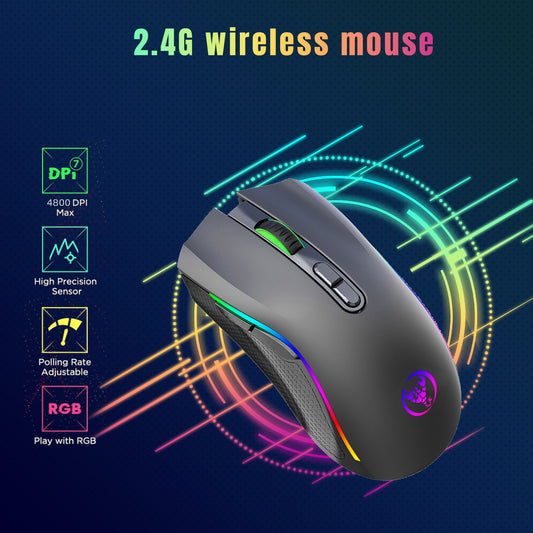 HUM Wireless Gaming Mouse,T69 Black