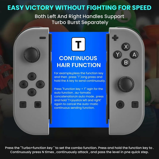 RCY Joypad Contorller Replacement for Switch LED Black