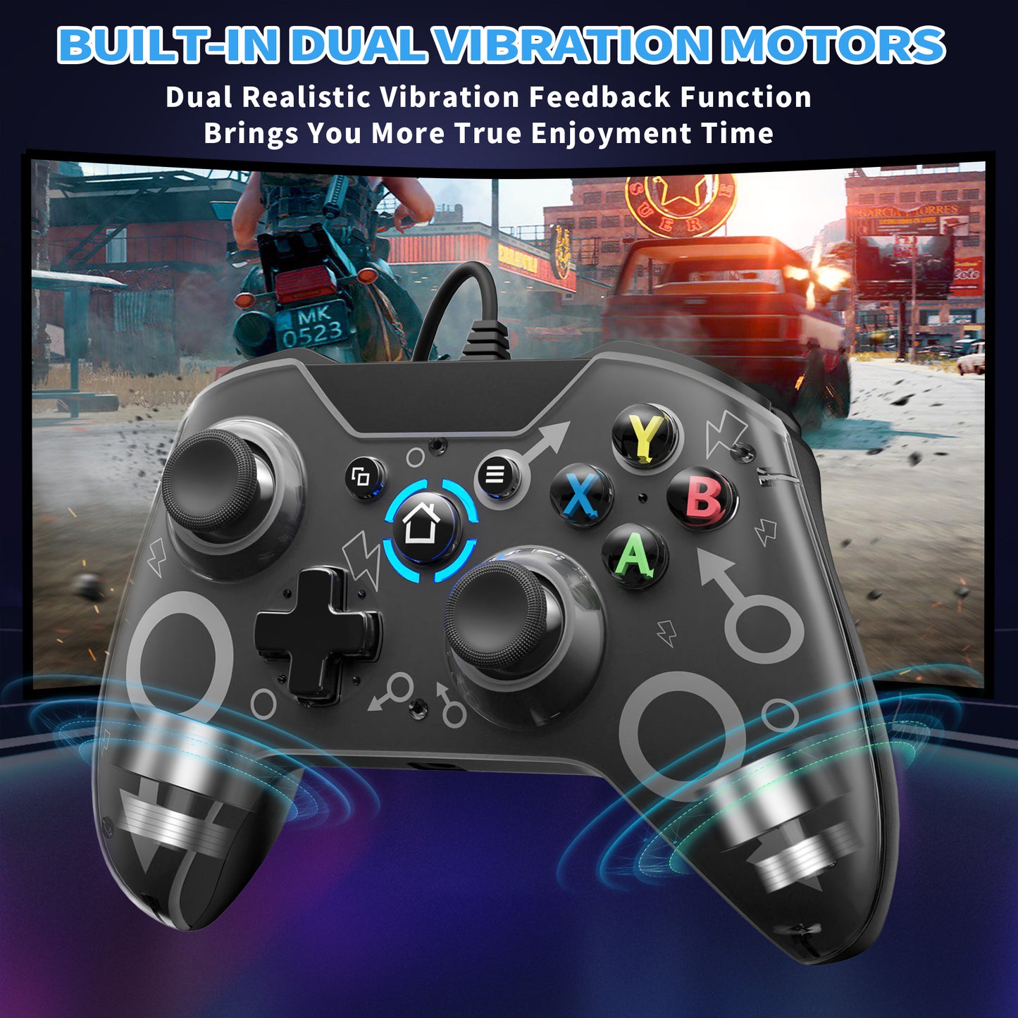 X360 Wired Controller for Xbox 360/ 360 Slim/ PC Windows 8/10/11 Gamepad