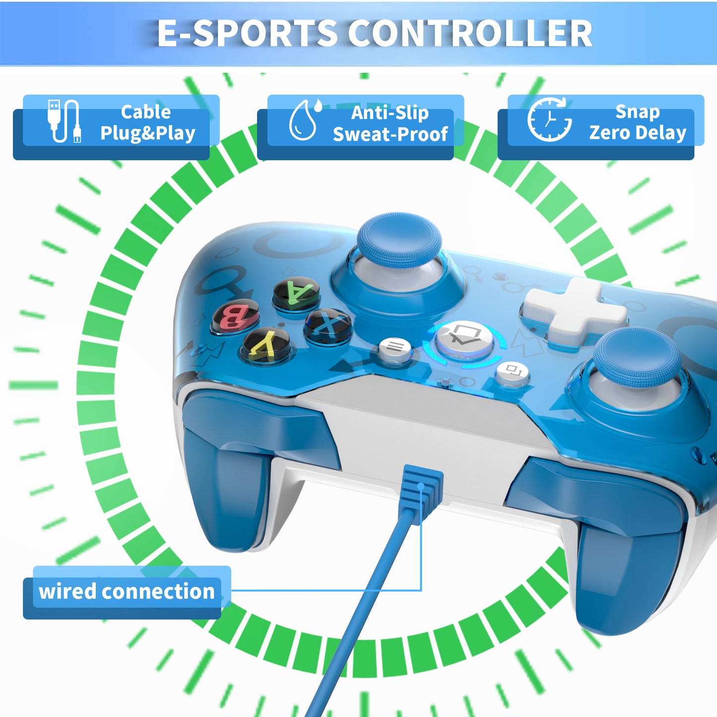 Wired Xbox 360 Controller Gamepad Joystick Compatible with Xbox 360/360 Slim /PC/ Windows 8 10 11