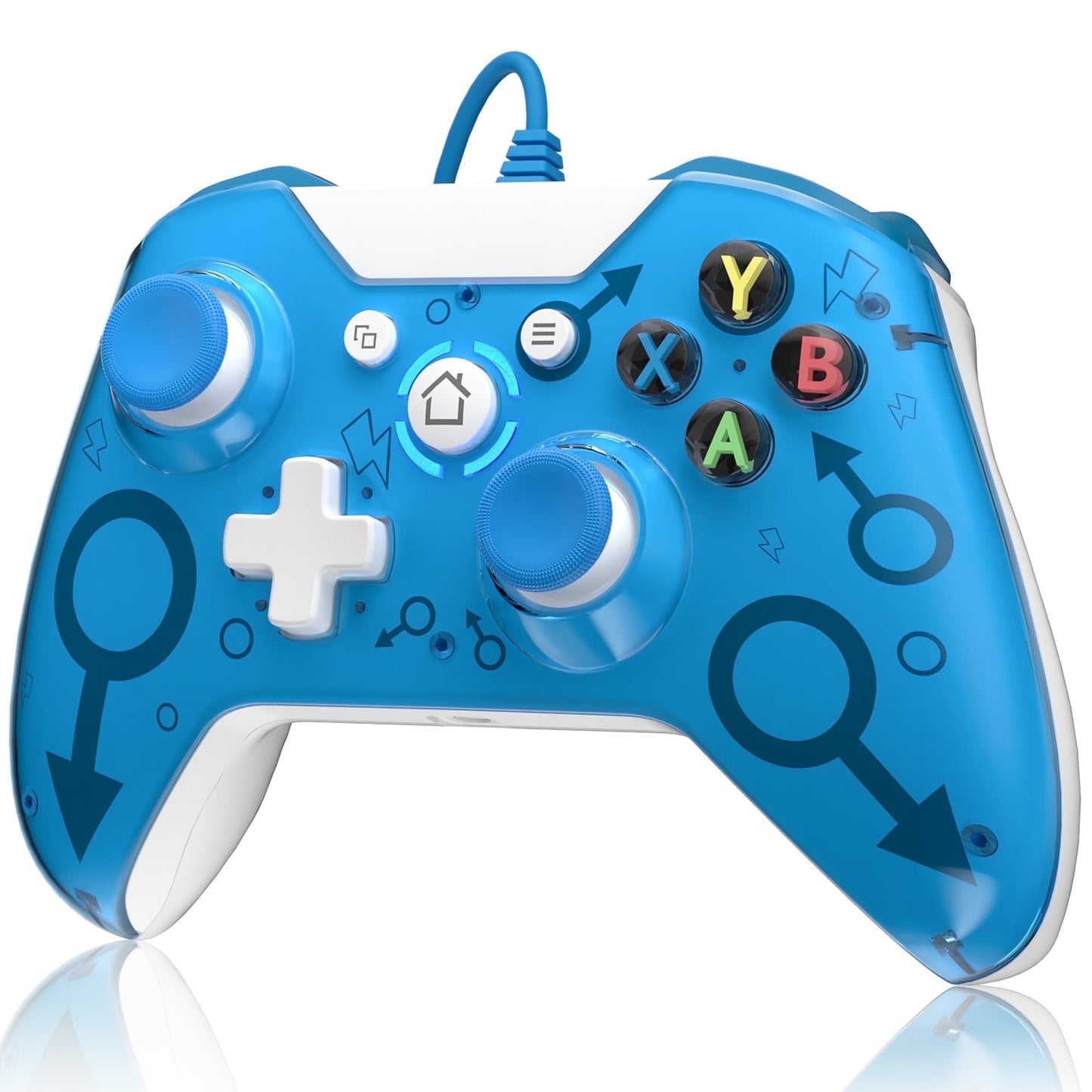 X-360 Wired Controller PC Gamepad Joystick for X-box 360/360 Slim/PC Windows 8/10/11, Black