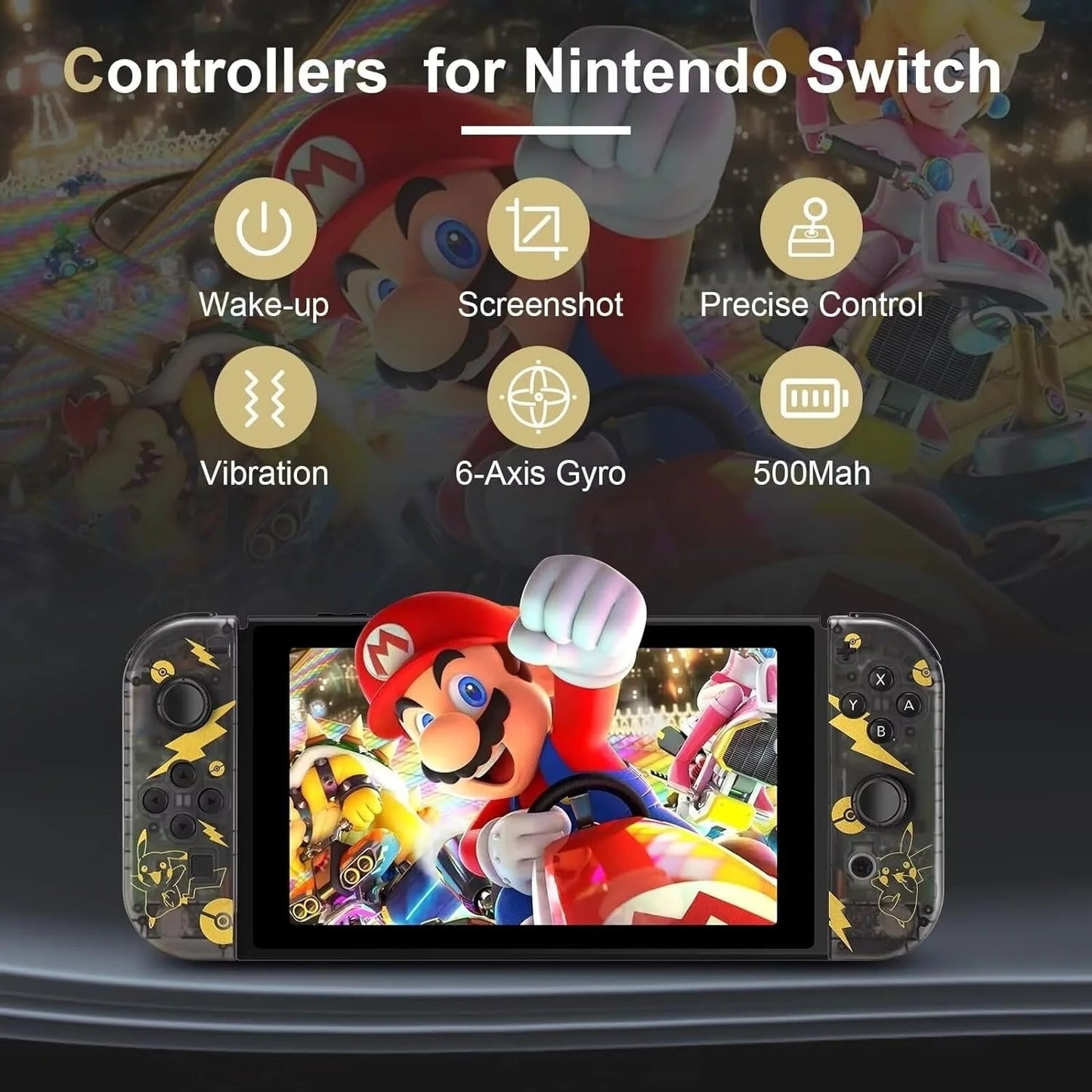 UHM Switch Controller for Nintendo Switch,Joypad Controllers ,Pikachu