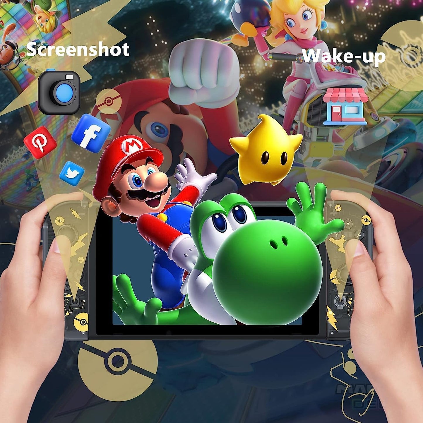 UHM Switch Controller for Nintendo Switch,Joypad Controllers ,Pikachu