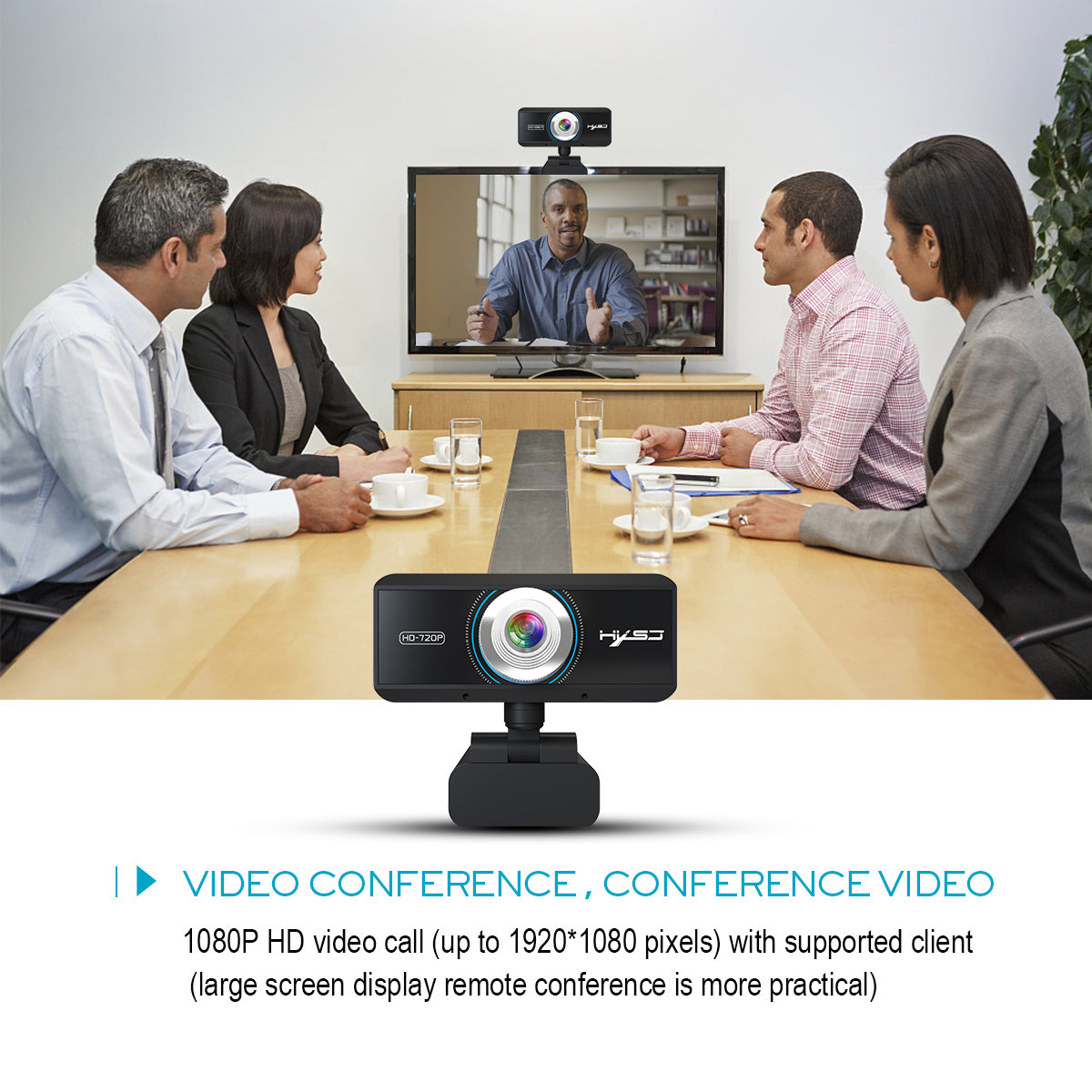 UHM 2K 1080P Webcam for PC,Black