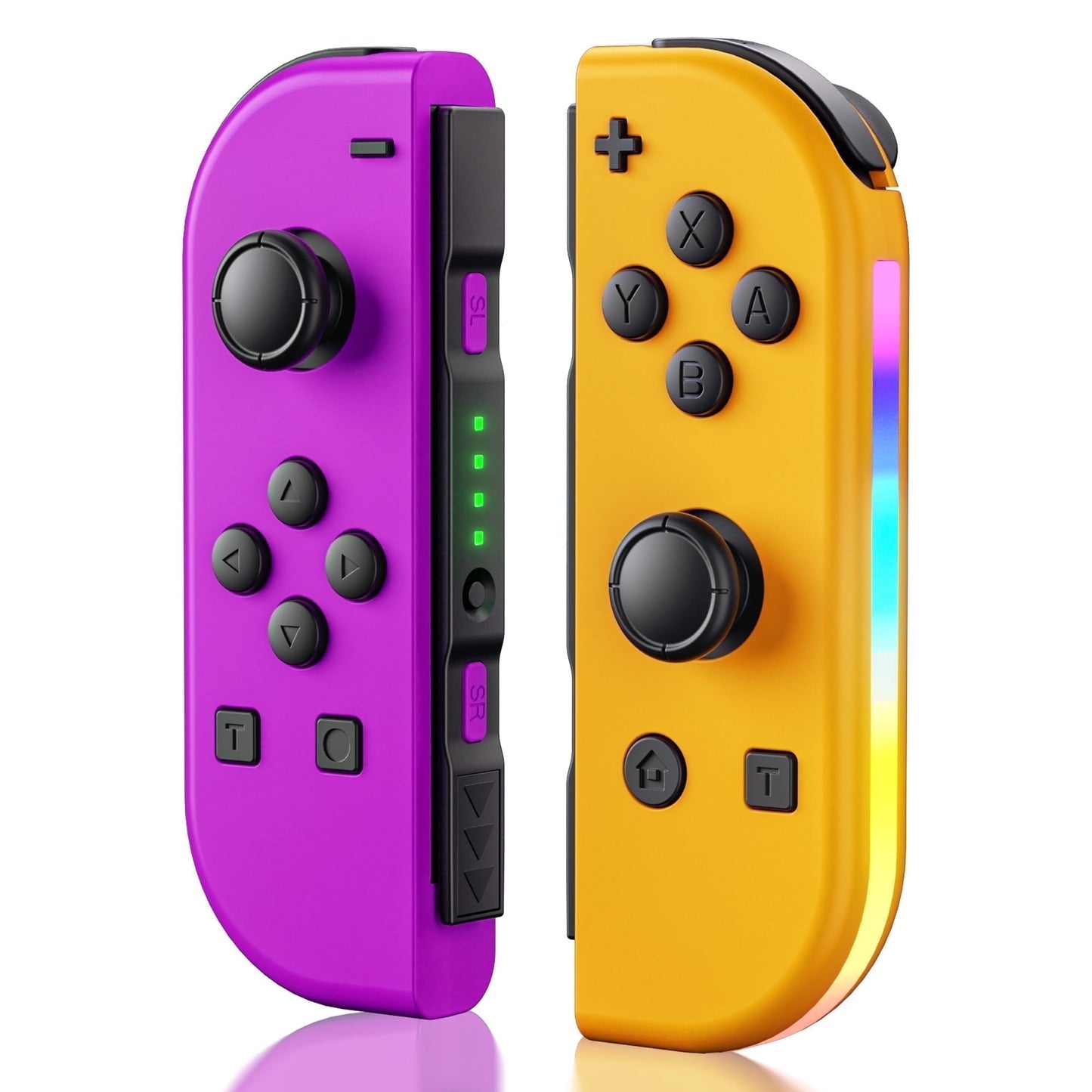 Switch Controller for N-Switch,Wireless Controllers (L/R) With LED Support Vibration/WakeUp Function/Motion Control Purple,Yellow
