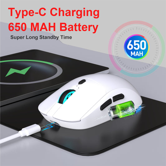 RCY T20 Wireless Gaming Mouse for PC White