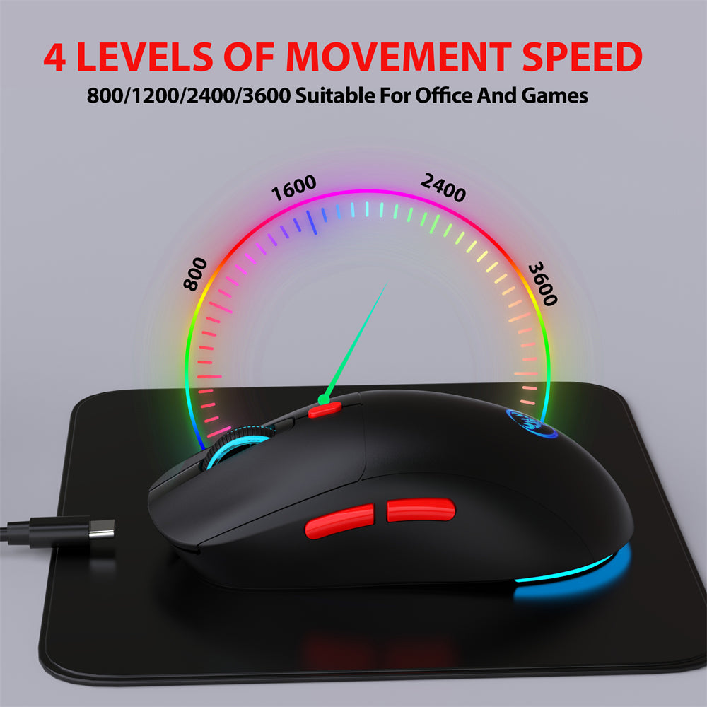 RCY T20 Wireless Gaming Mouse,2.4G,Black