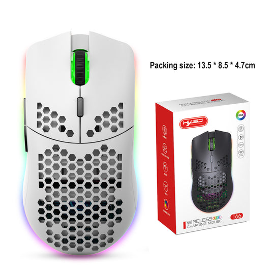 RCY T66 2.4G Ultralight Wireless Gaming Mouse White