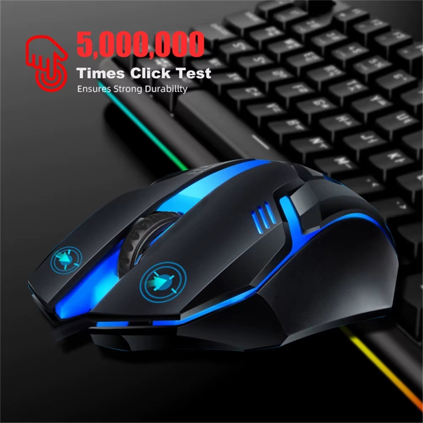UHM Wired Gaming Keyboard & Mouse Combo UK100