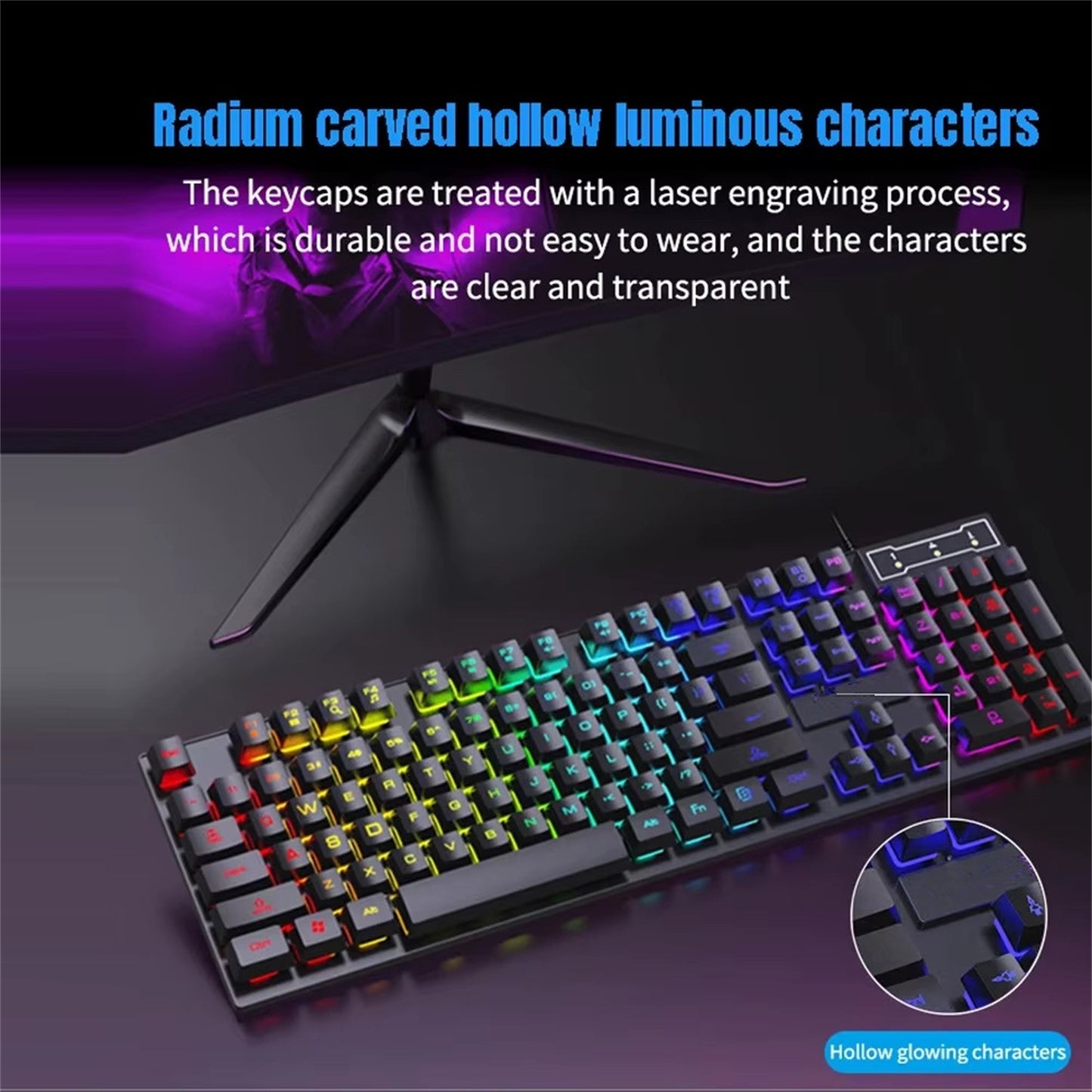 UHM Wired Gaming Keyboard & Mouse Combo UK100