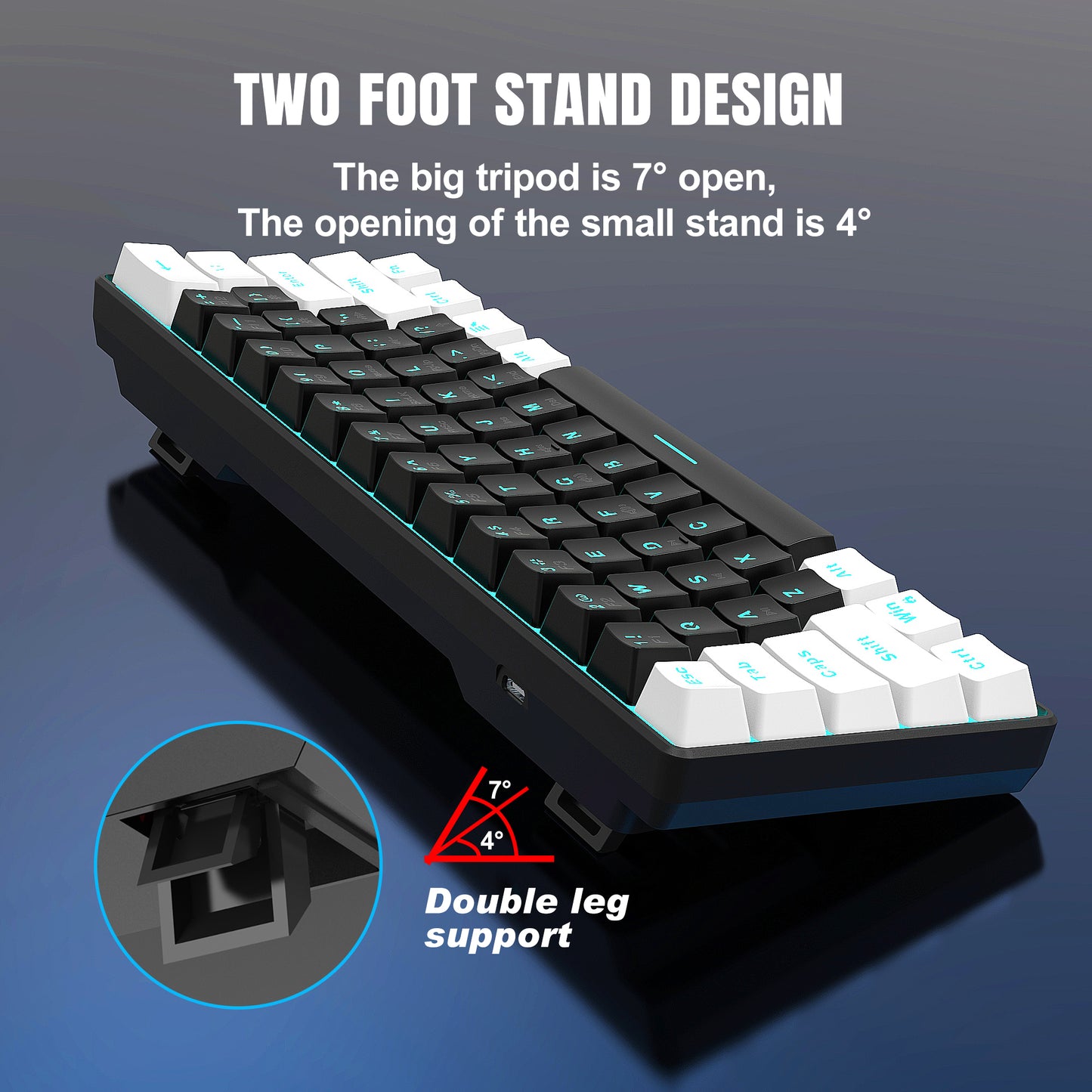 UHM V900 Gaming Wired Keyboard,White and Black