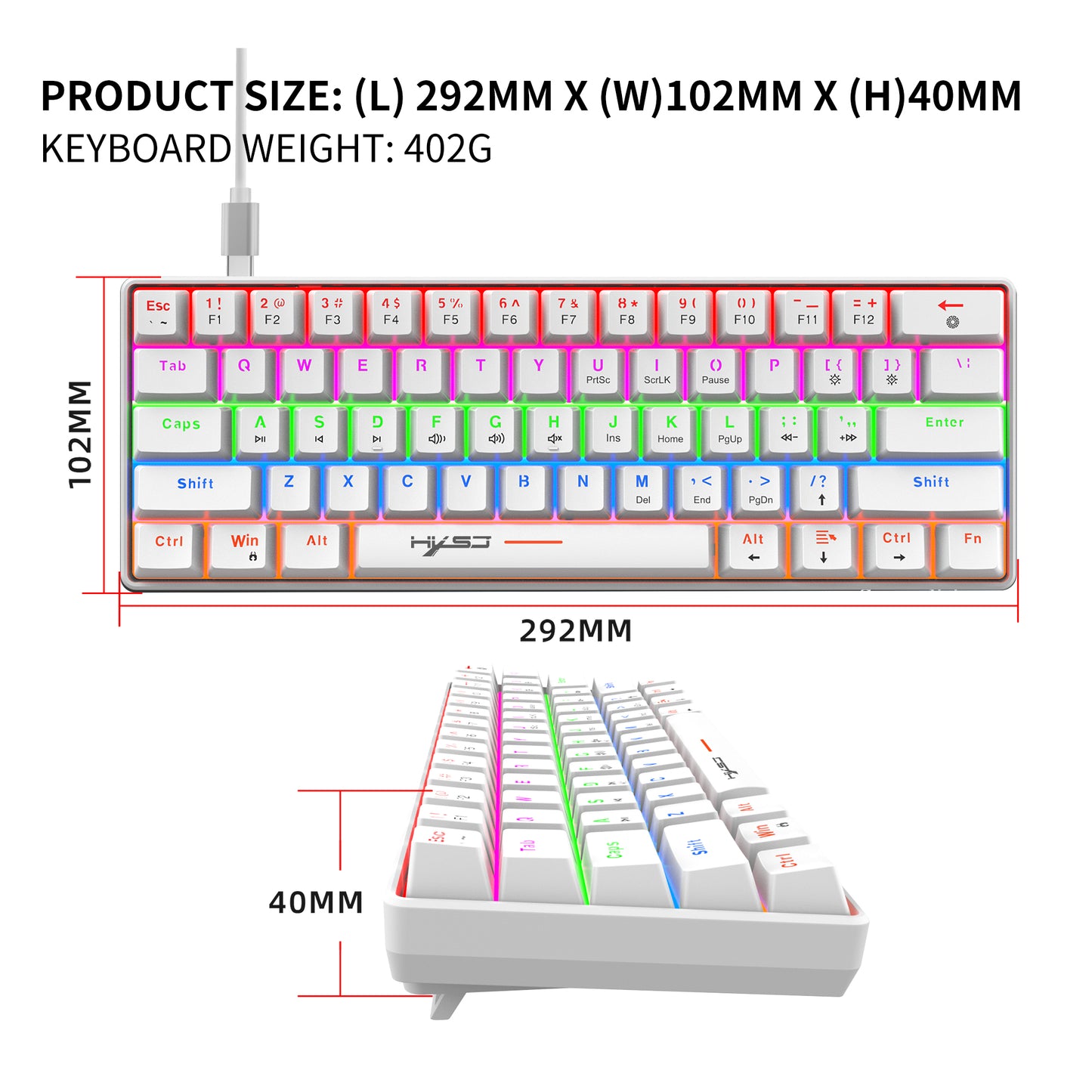 UHM V900 Wired Gaming Keyboard