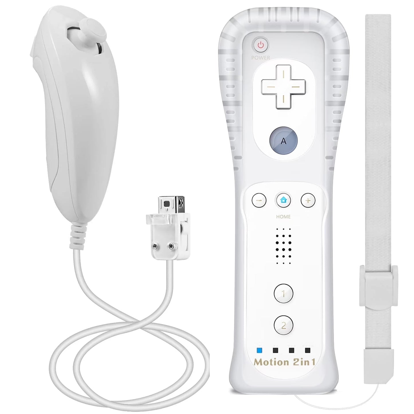 Remote Controller Compatiable with Wii/Wii U, Motion Plus Game Controller with Nunchuck for Wii Console