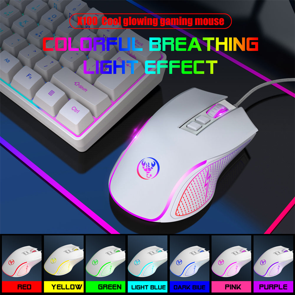RCY X100 Wired Mouse White