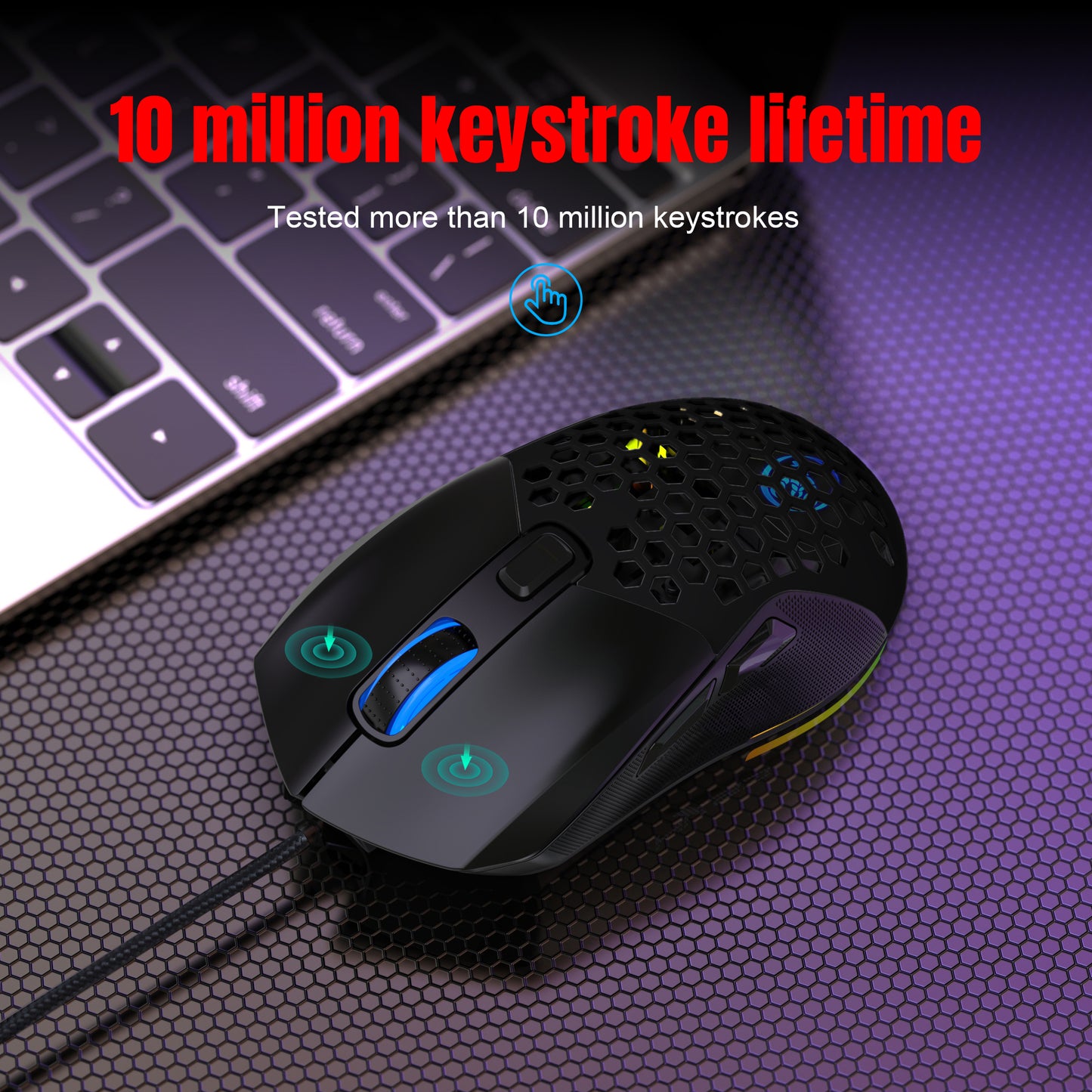 RCY X300 Wired Mouse,USB Wired Computer Gaming Mouse, Black