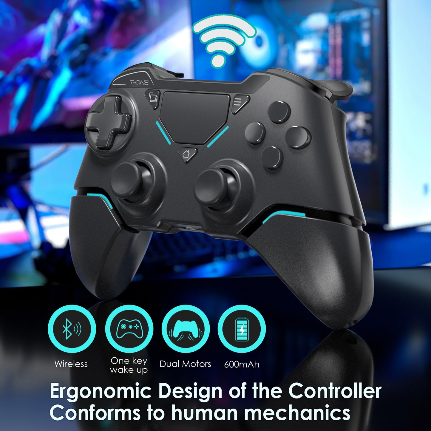 UHM T1b PS4 Controller-Black