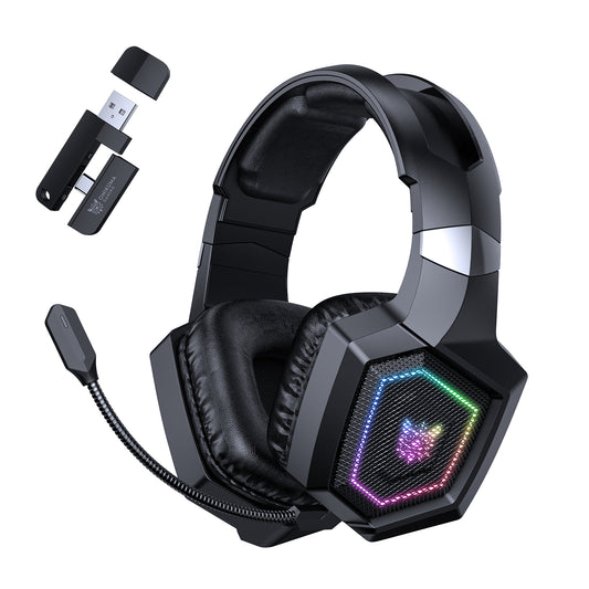 UVQYC Wireless Gaming Headset for PC/PS4/PS5/ Nintendo Switch,GT806,Black