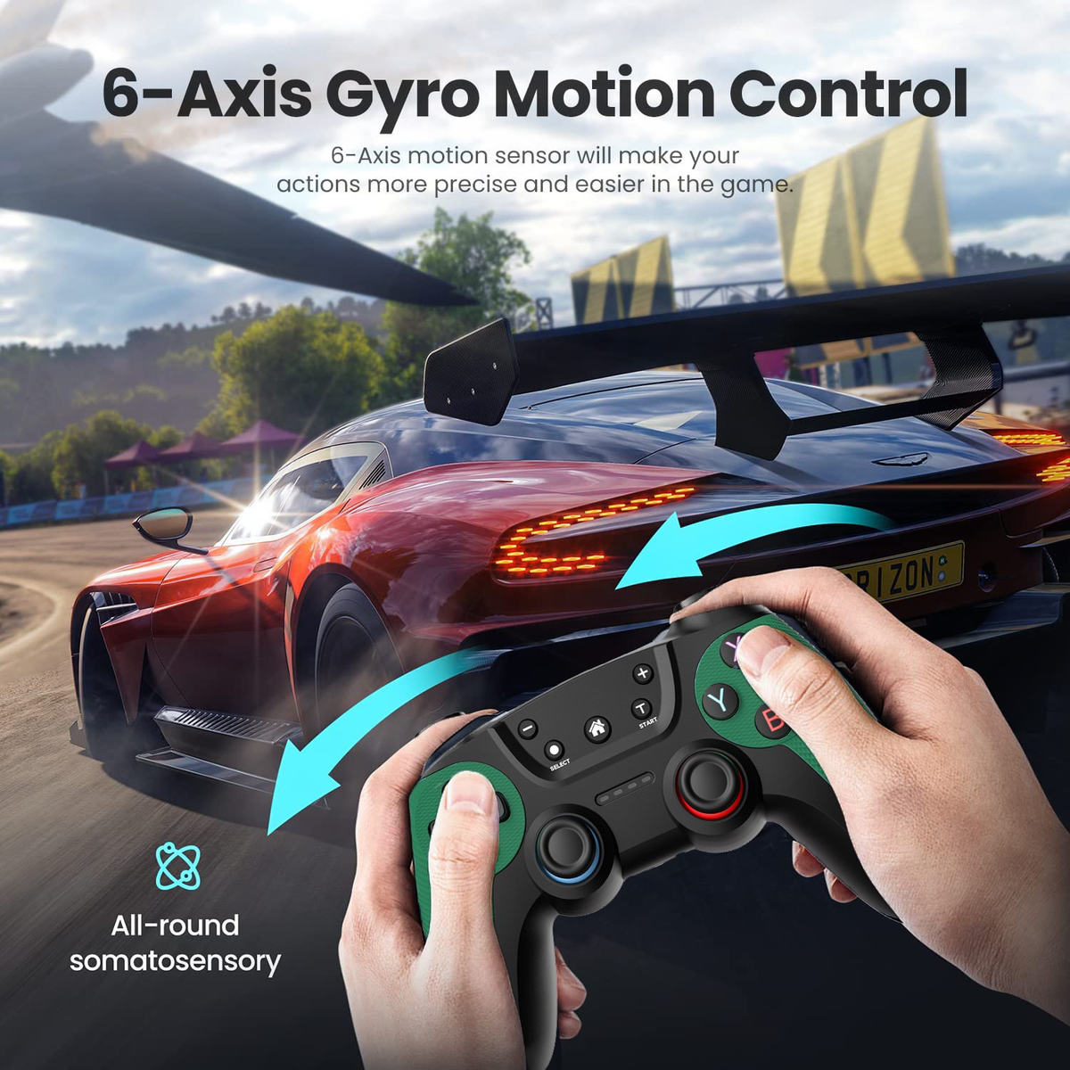ERFKJE Switch Pro Controller for N-Switch/Lite/OLED,Remote Switch Control for Android/IOS/Windows PC