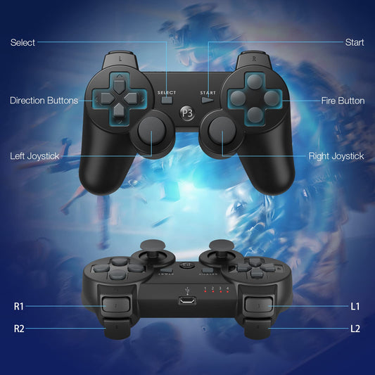 UHM PS3 Wirless Controller,Black