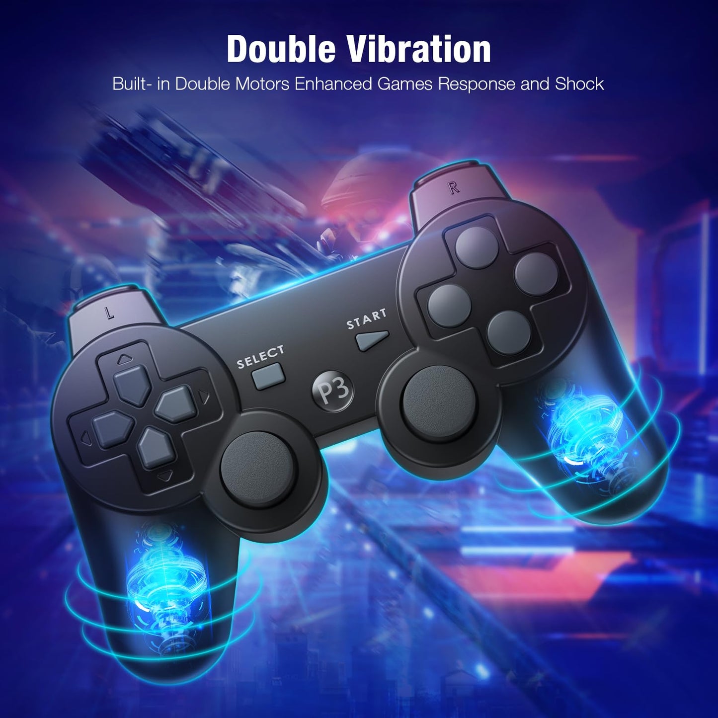 UHM PS3 Wirless Controller,Black