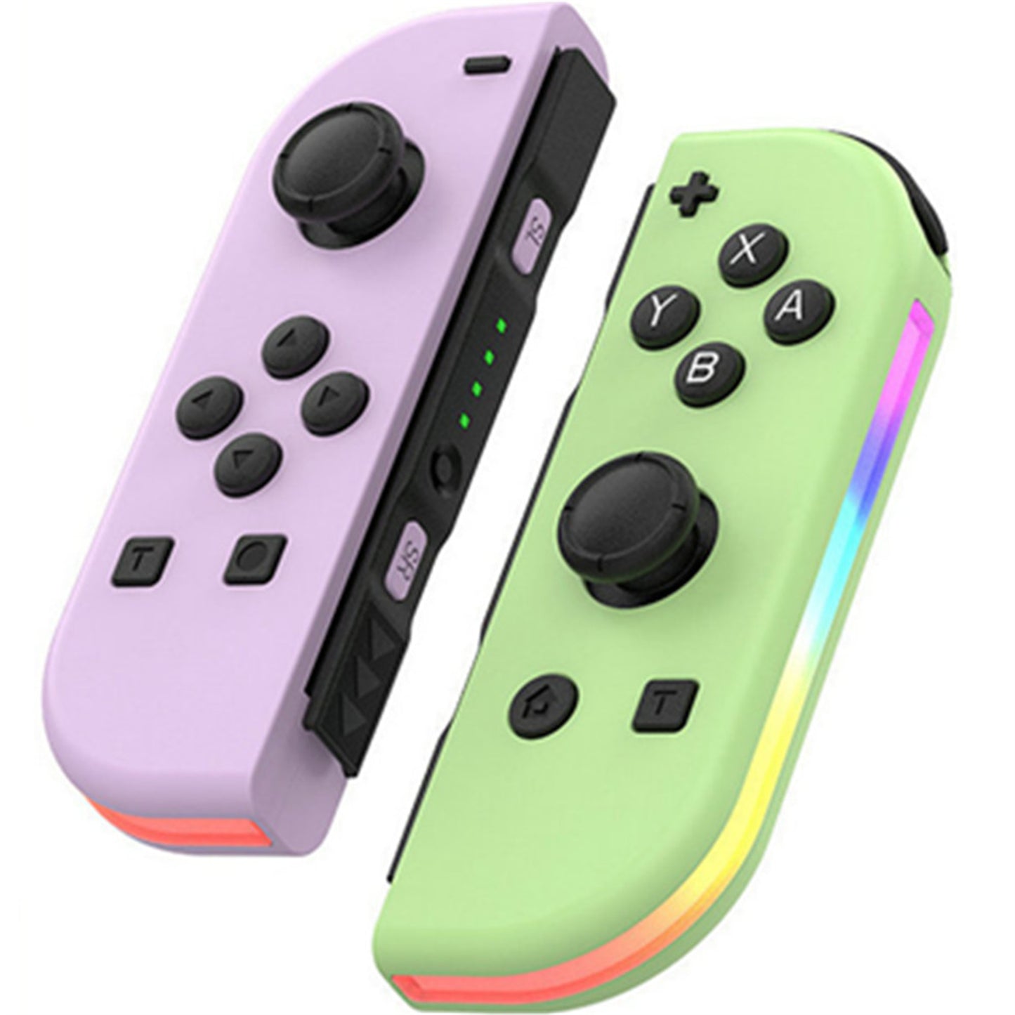 RCY Joypad Controller for Nintendo Switch,Purple Green with LED
