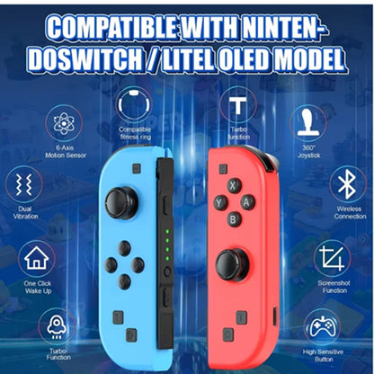 RCY Joypad Controller for Nintendo Switch,Blue&Red