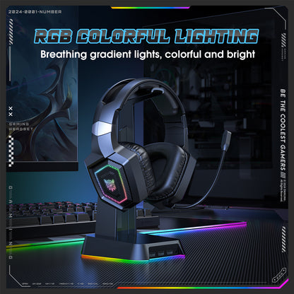 UHM Wireless Gaming Headset for PC/PS4/PS5/ Nintendo Switch，GT806,Black