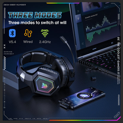 UHM Wireless Gaming Headset for PC/PS4/PS5/ Nintendo Switch,GT806,Black