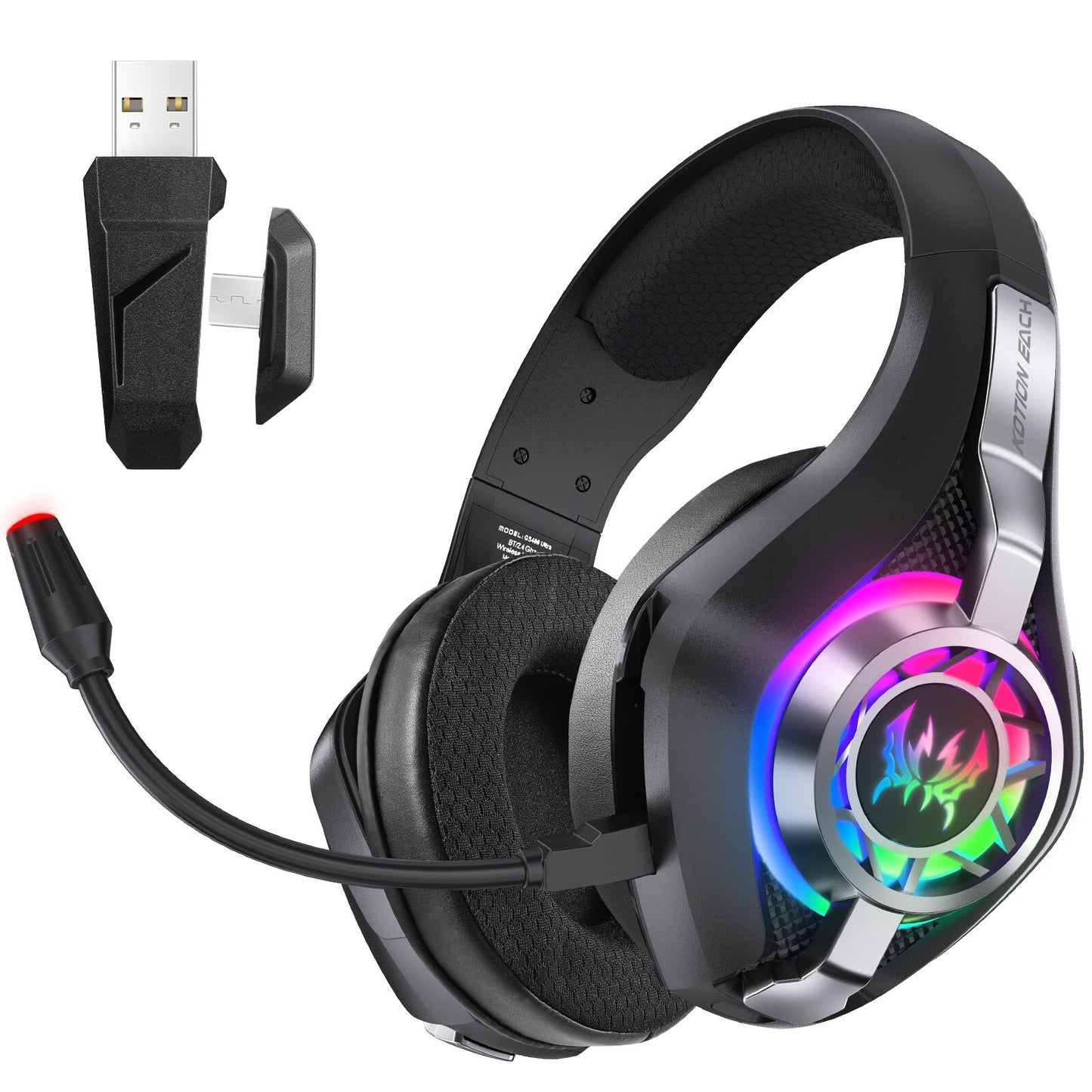 HM Wireless Gaming Headsets for PS5/PS4, GS400 Black