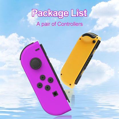 RCY Joy Con Controller for Nintendo Switch,Switch Joypad Controller Supports Dual Vibration/Motion Control/Screenshot/Wake-up,Purple&Orange