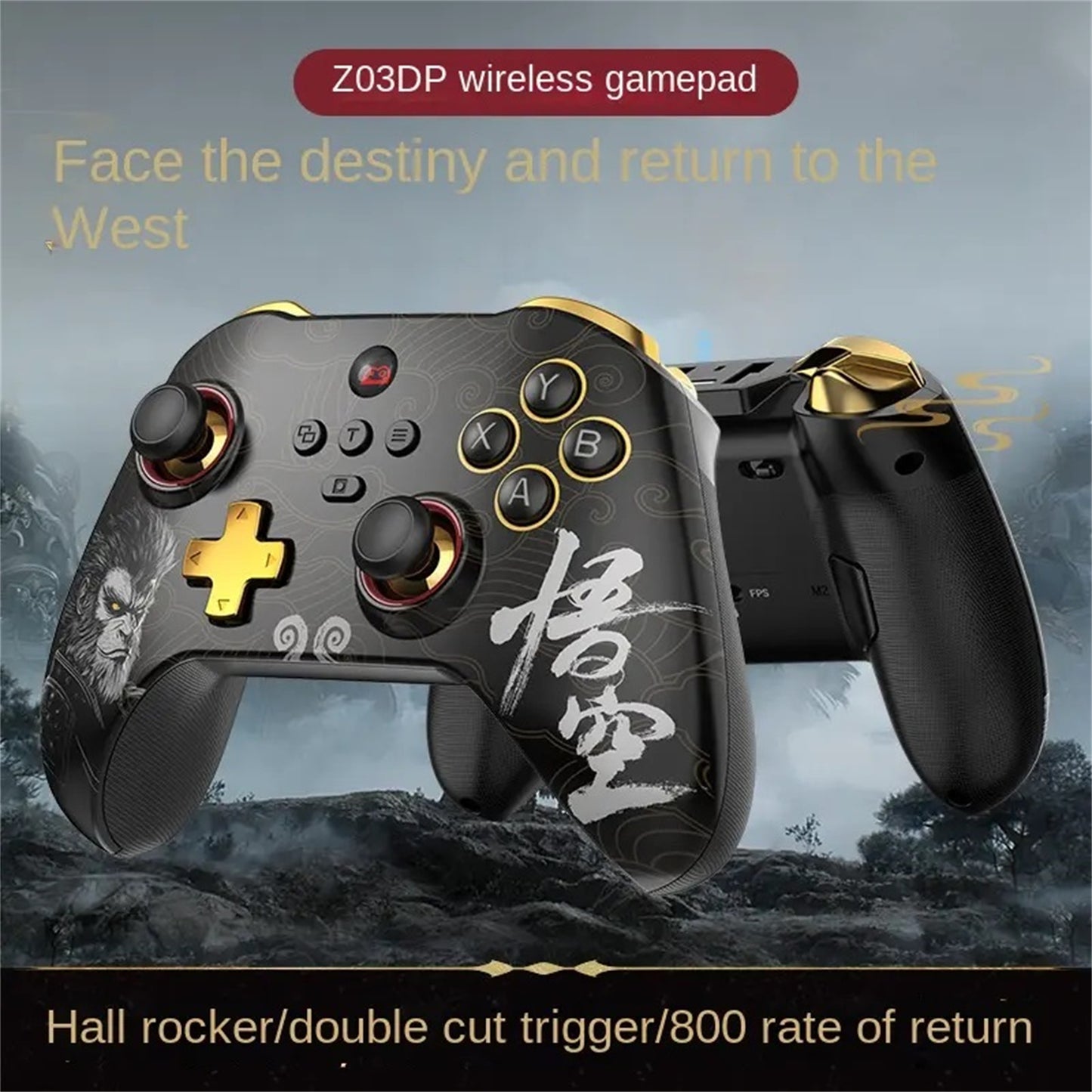 UHM Wireless PC Gaming Controller Wukong Black Myth Z03WuKong