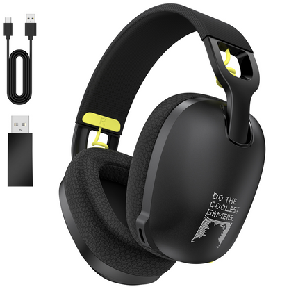 UHM Wireless Gaming Headset for PC/PS4/PS5/ Nintendo Switch,Black