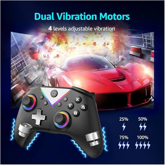 UVQYC Switch Controller for Switch/Steam/PC/IOS/Android-Black