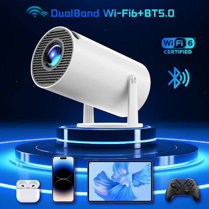 UHM 4K Mini Portable Projector（White) For Gaming