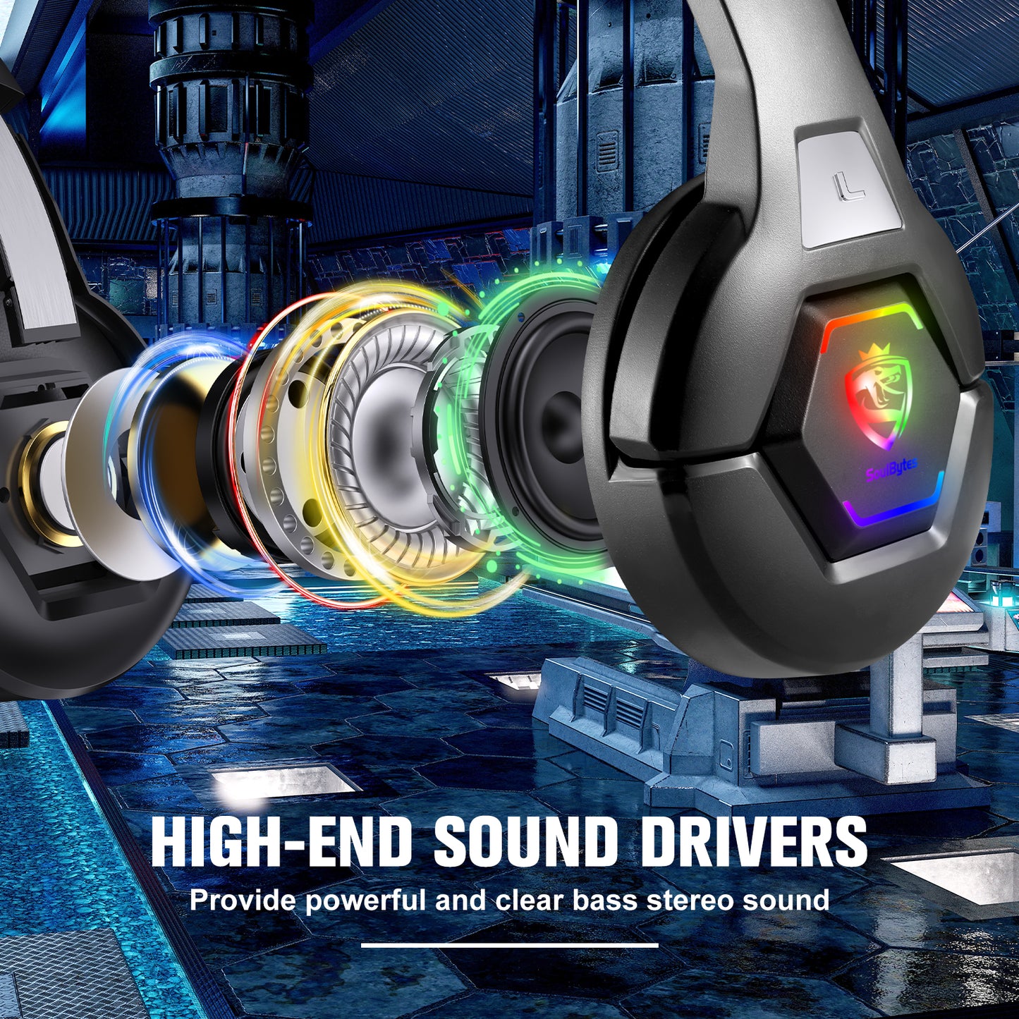 UHM S100 Wired Gaming Headsets for PC, P4, P5, Xbox,Black