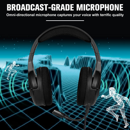 UHM S100 Wired Gaming Headsets for PC, P4, P5, Xbox,Black