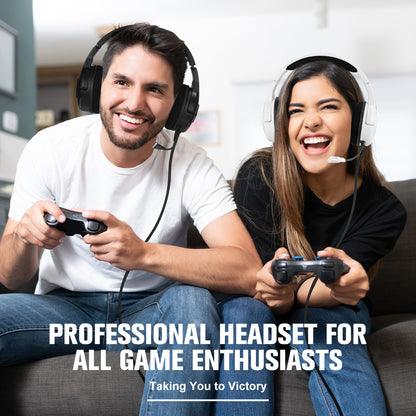 UHM S100 Wired Gaming Headsets for PC, P4, P5, Xbox,Black