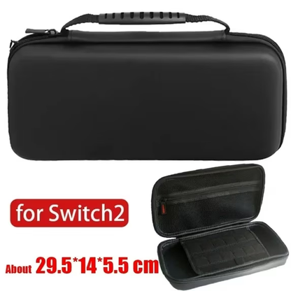 ERFKJE Switch Carrying Case for Switch 2, Protective Hard Shell Portable Travel Carry Case Pouch holds 12 Cartridges with Pockets for Accessories and Games Switch2