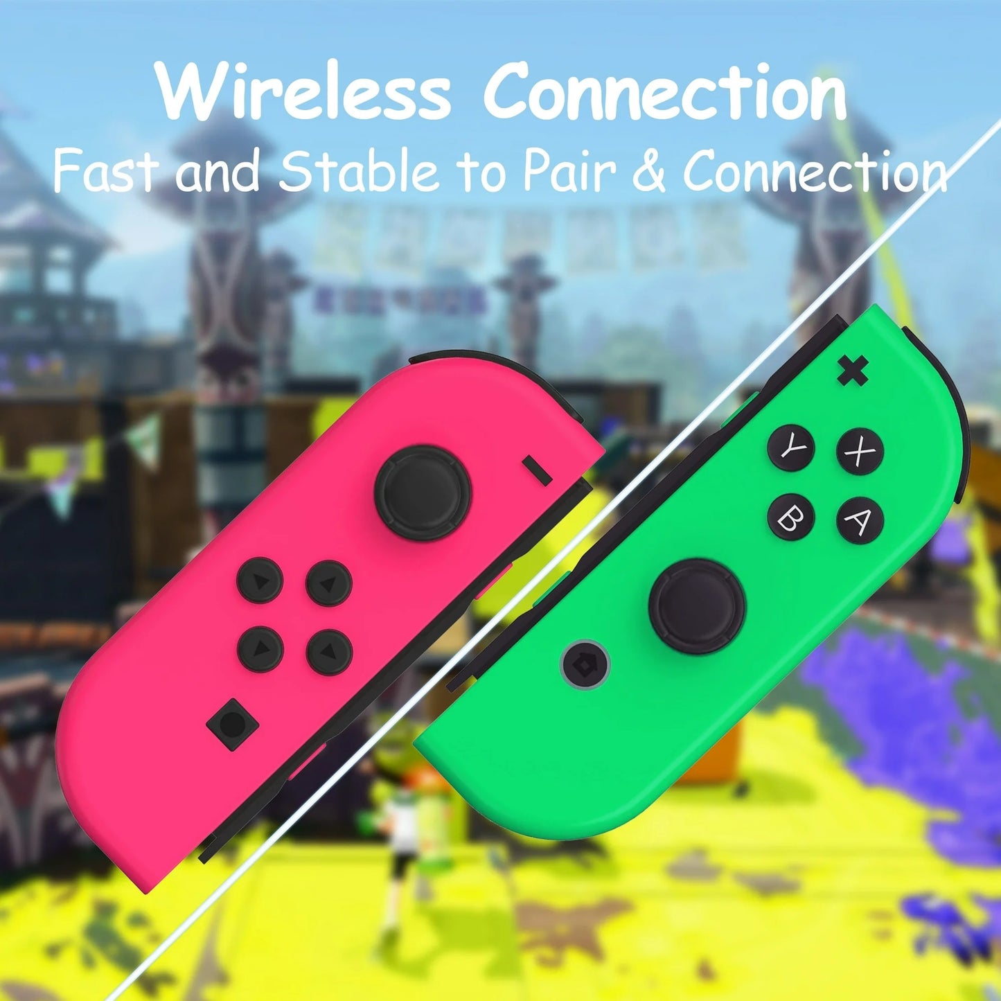 RCY Joy Con Controller for Nintendo Switch,Switch Joypad Controller,Rose Red&Green