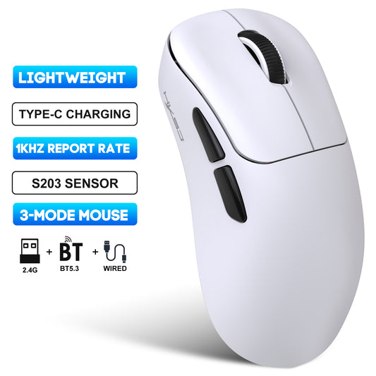 UVQYC Wireless Gaming Mouse With 57g Lightweight Design,10000DPI-White