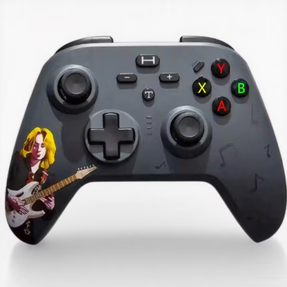 Wireless Pro Controller Compatible with N-Switch/OLED/Lite/PC/IOS/Android, UHM Gamepad Joystick with Dual Vibration Programmable Turbo 6-axis Gyro Function, Kobe Commemorative Edition,Musick Black