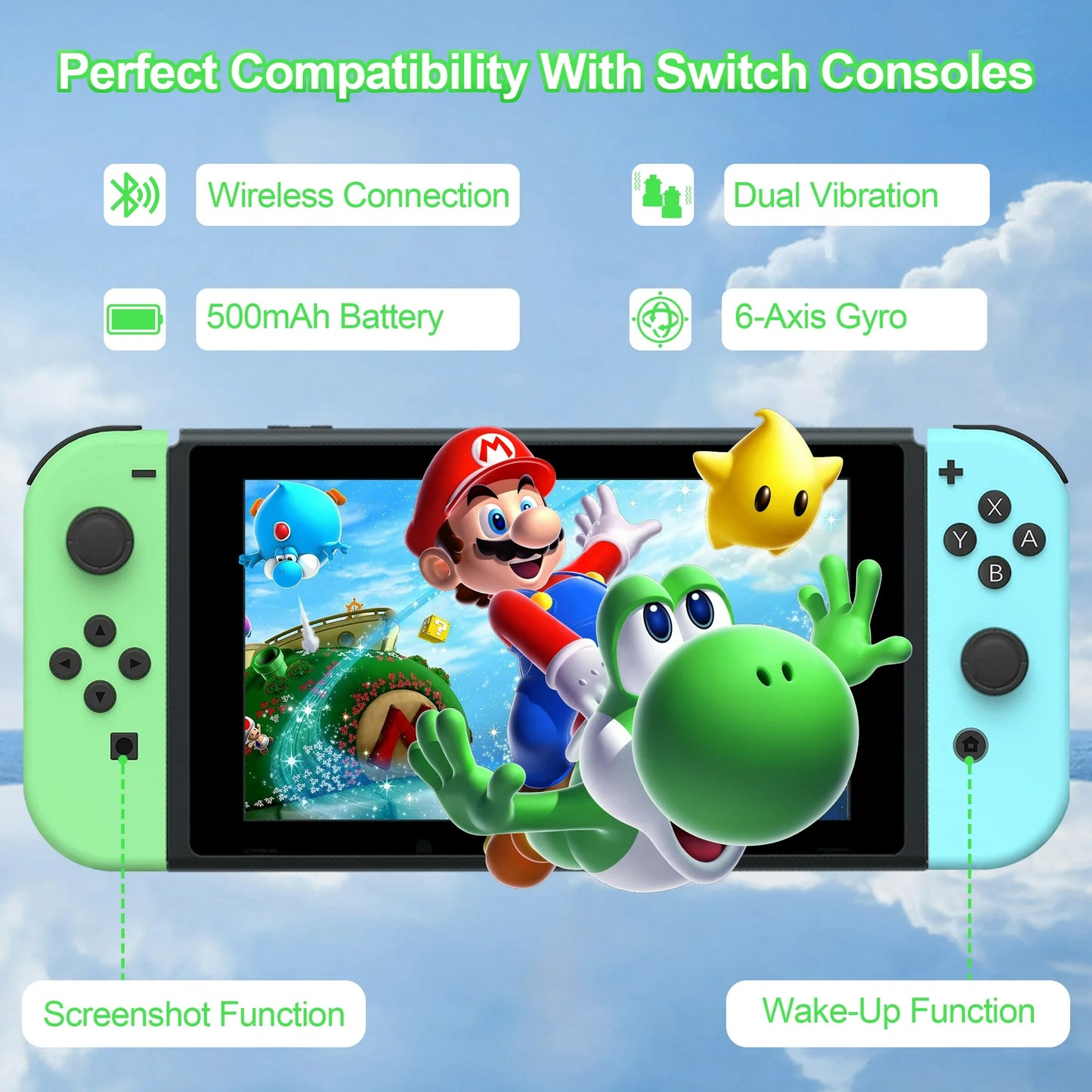 RCY Wireless Switch Controller for Nintendo Switch,DS