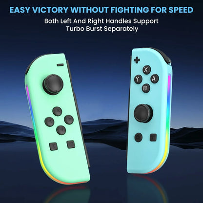 RCY RGB Joypad Controller for Nintendo Switch,DS with LED