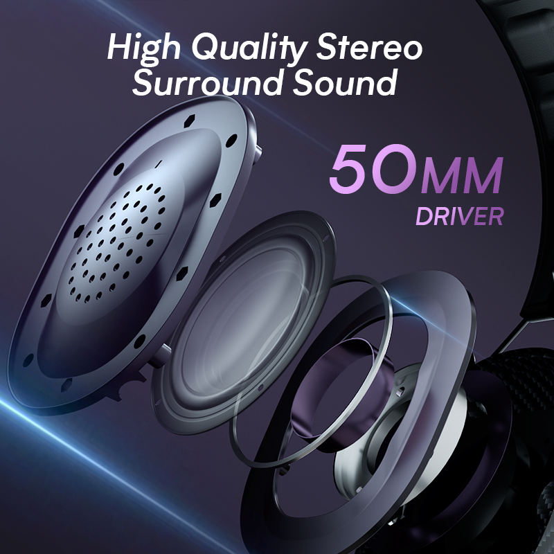 UHM G2000 Wireless Gaming Headset, Black