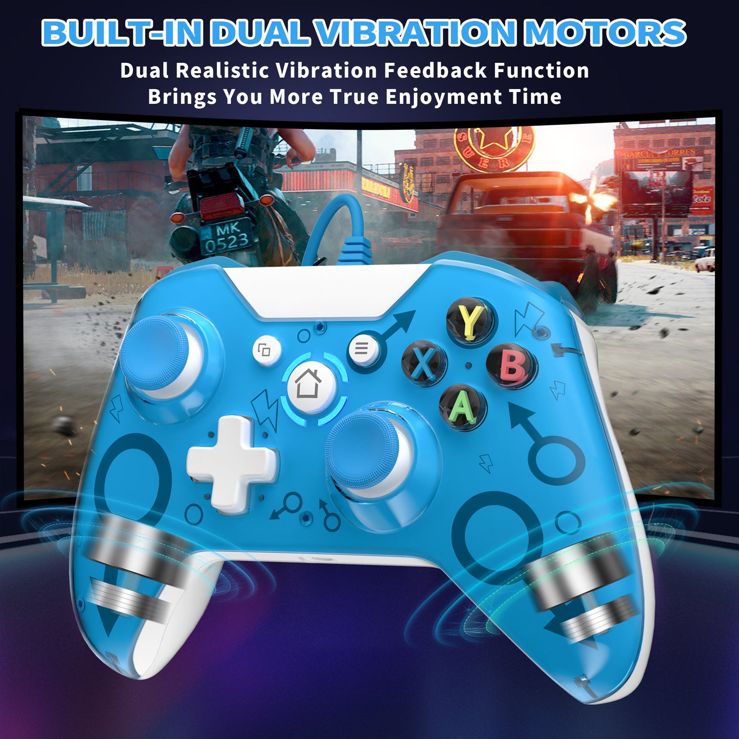 Wired Xbox 360 Controller Gamepad Joystick Compatible with Xbox 360/360 Slim /PC/ Windows 8 10 11