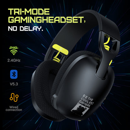 UHM Wireless Gaming Headset for PC/PS4/PS5/ Nintendo Switch,Black