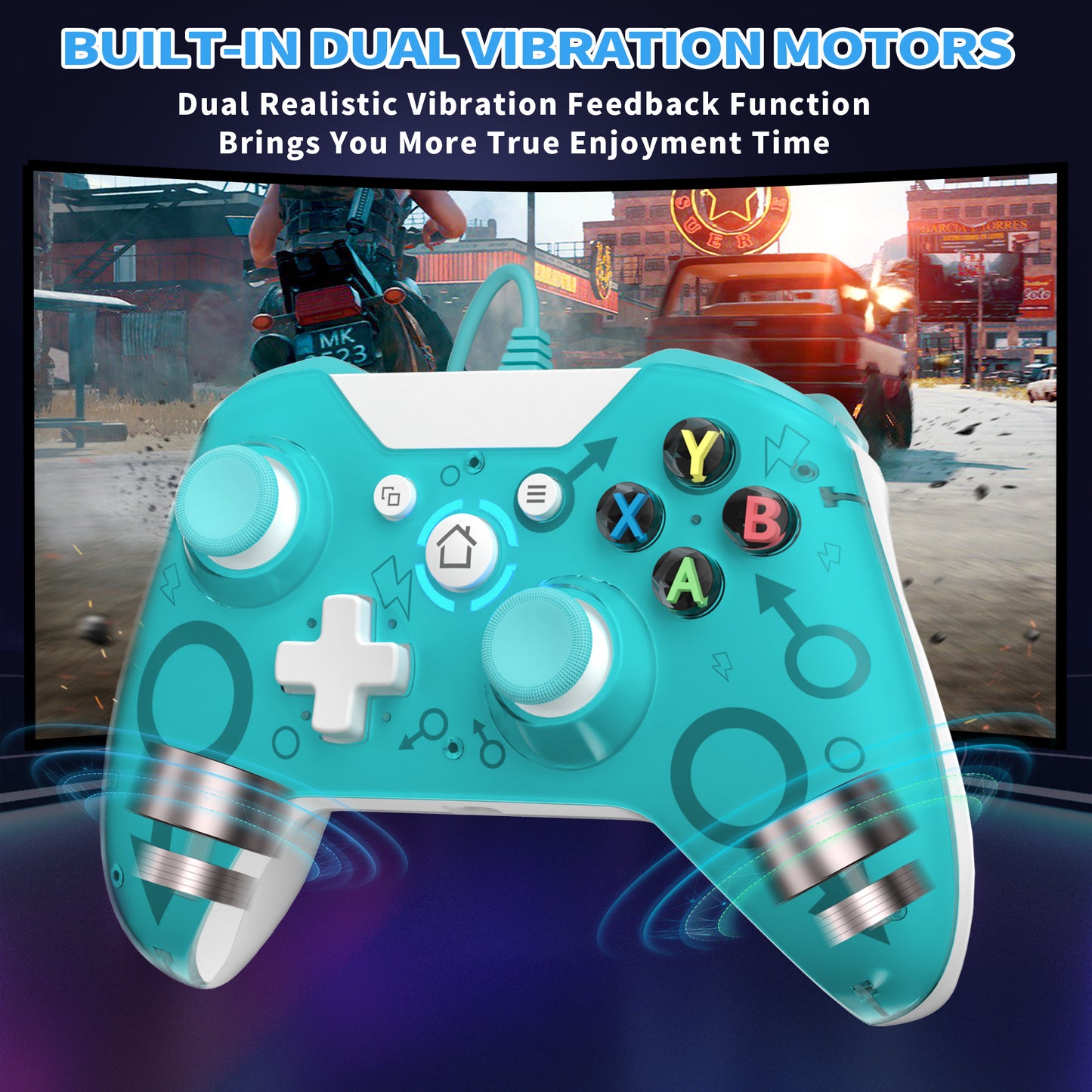 Wired Controllers for Xbox 360 Video Game Wire Controller Gamepad Joystick for Xbox 360/Xbox 360 Slim/PC Windows 8/10/11